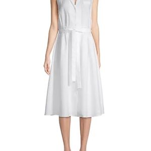 Saks Fifth Avenue Belted Linen Shirtdress